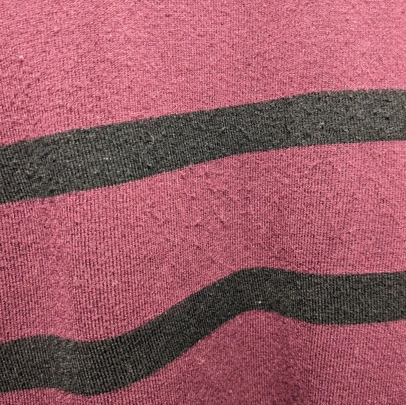 Philosophy Black & Burgundy Striped Sweater with Buttons - Size M - Picture 3 of 6